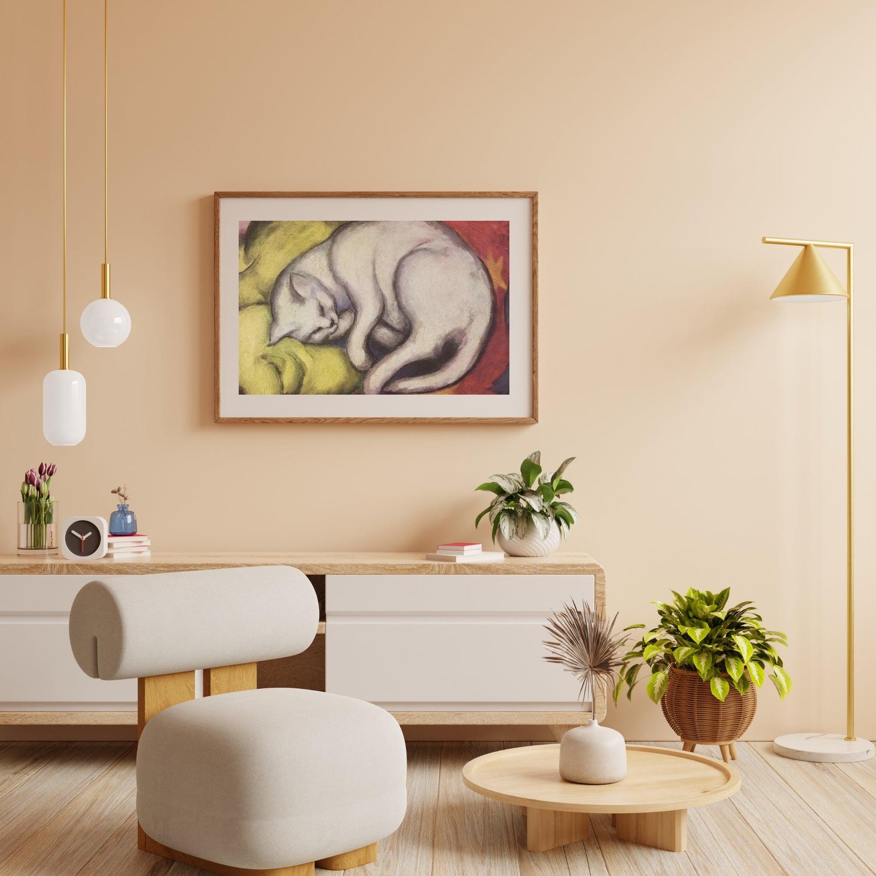 Diamantmaling - Kat på en gul pude - SEOS®