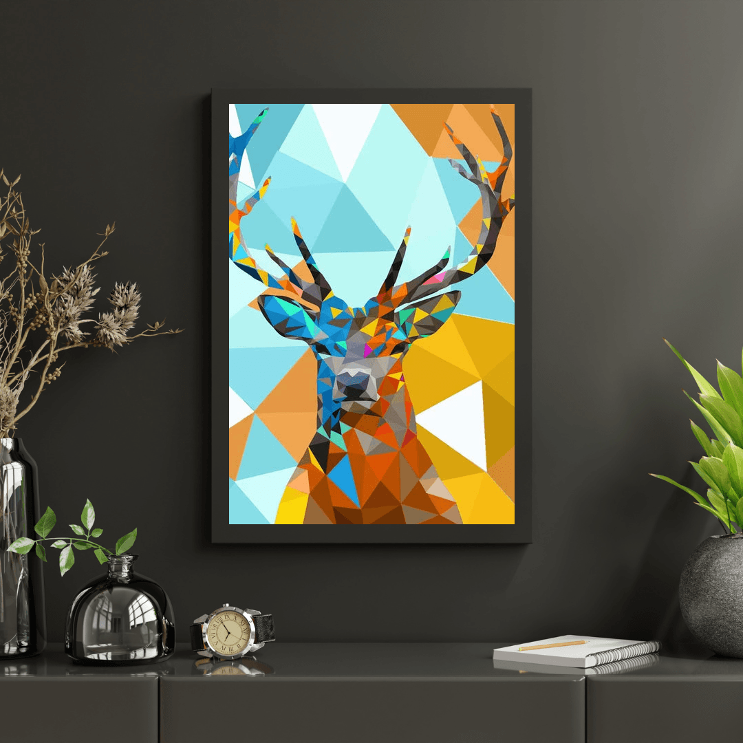 Diamantmaling - Polygon Hjortehoved 1 - SEOS®