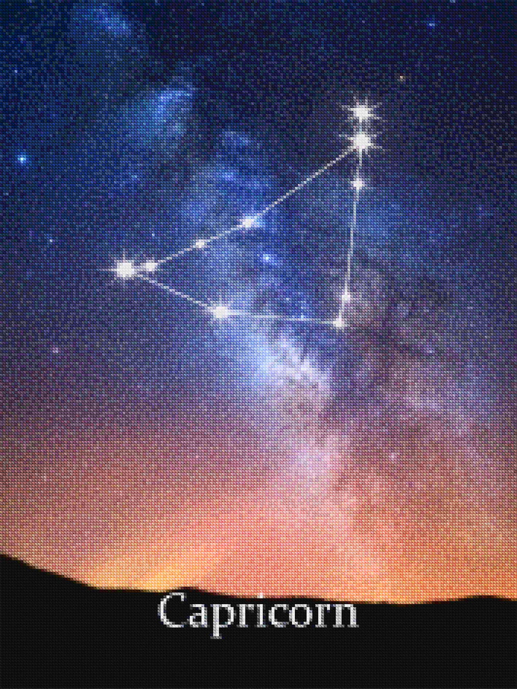 Diamantmaleri - Stjernetegn - Stenbukken