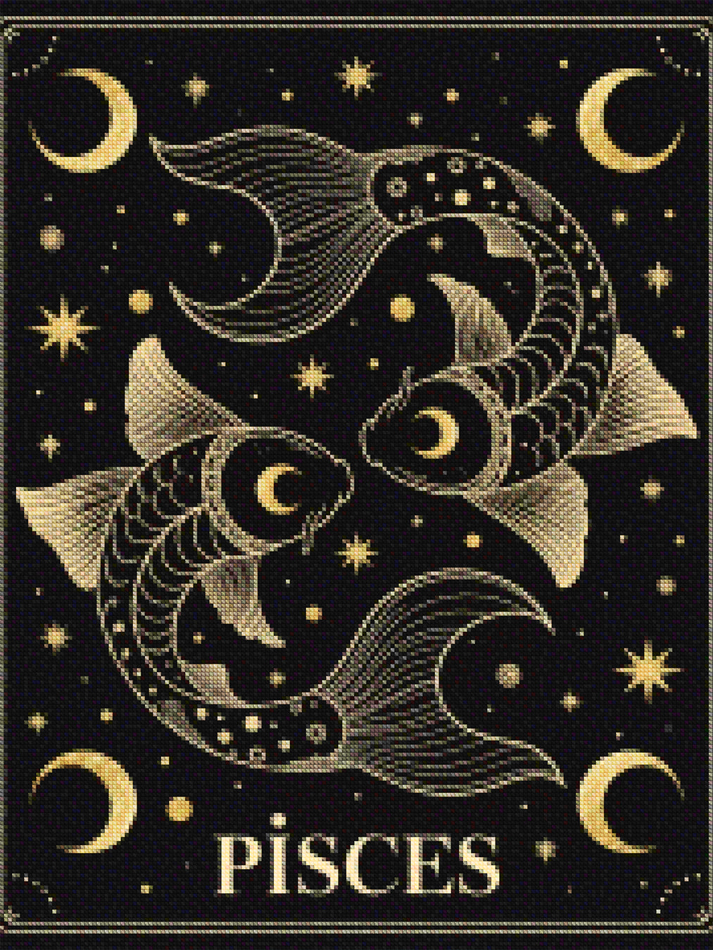 Diamantmaleri - Stjernetegn - Fiskene