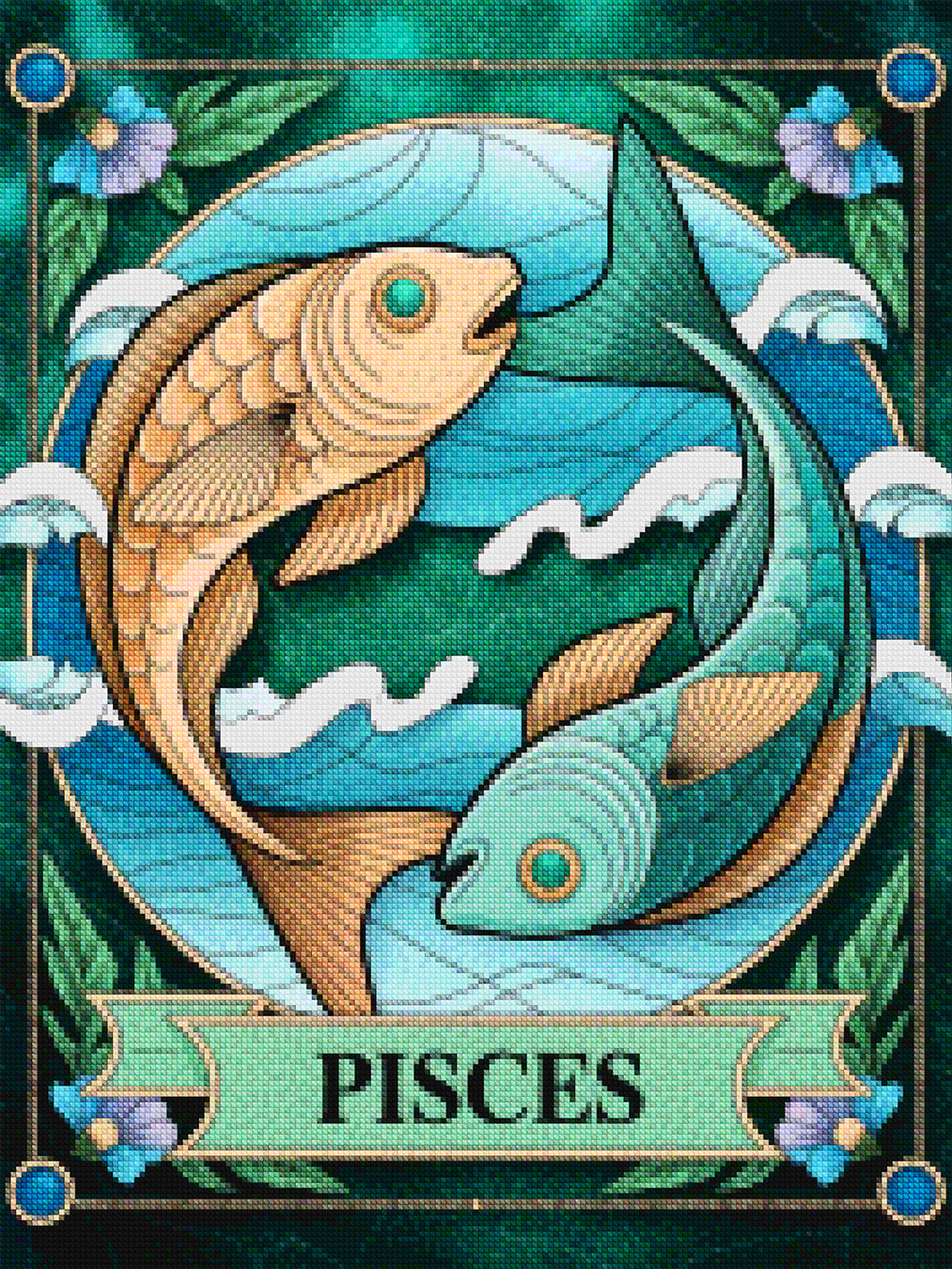 Diamantmaleri - Stjernetegn - Fiskene