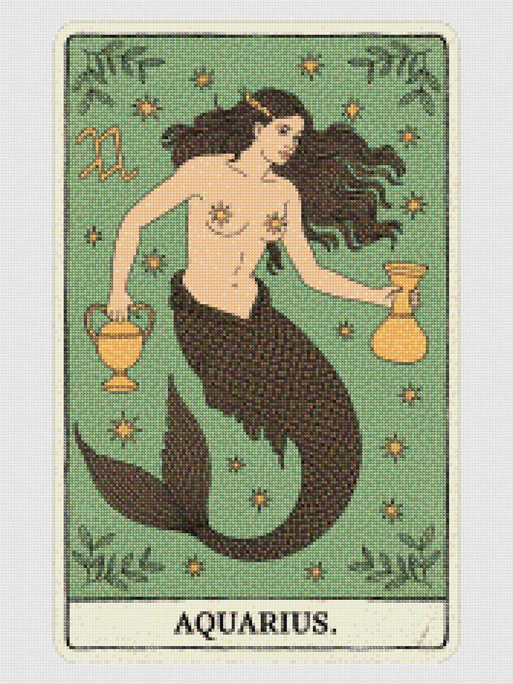 Diamantmaleri - Stjernetegn - Vandmanden