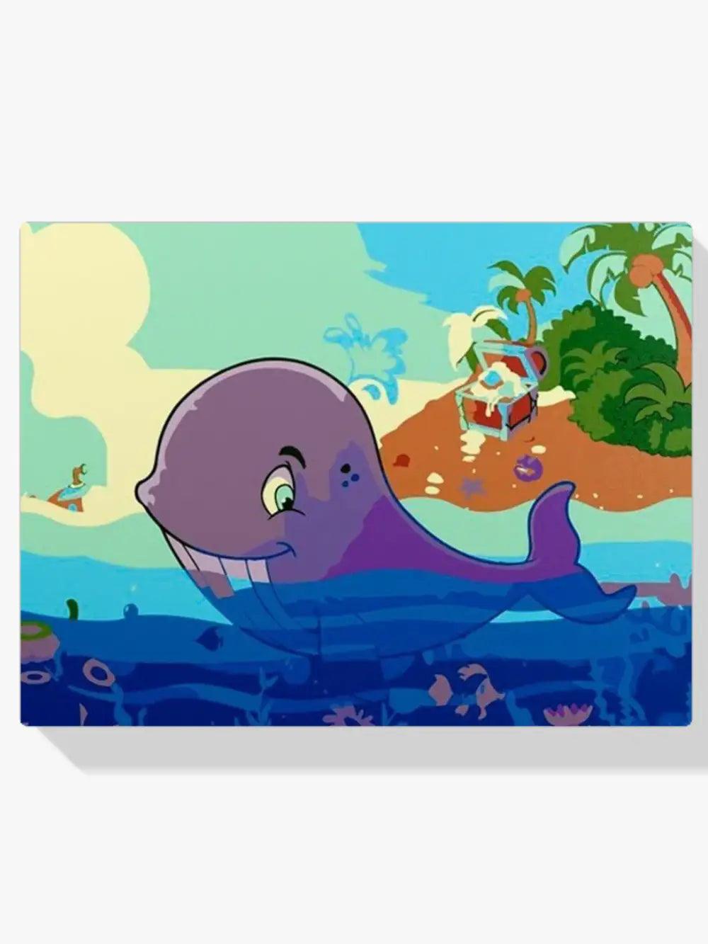 Diamantmaleri - Hval og skat