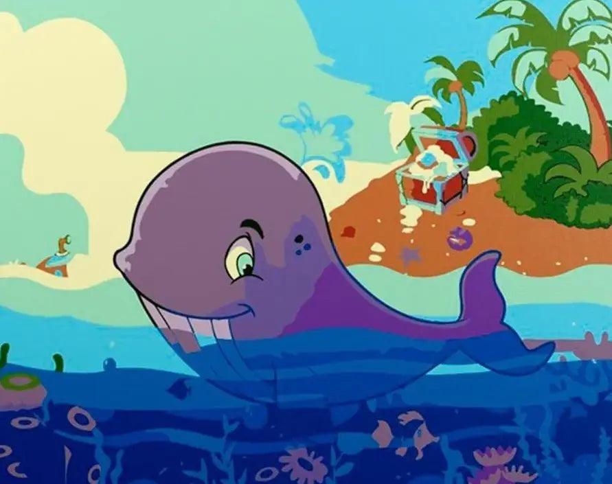 Diamantmaleri - Hval og skat