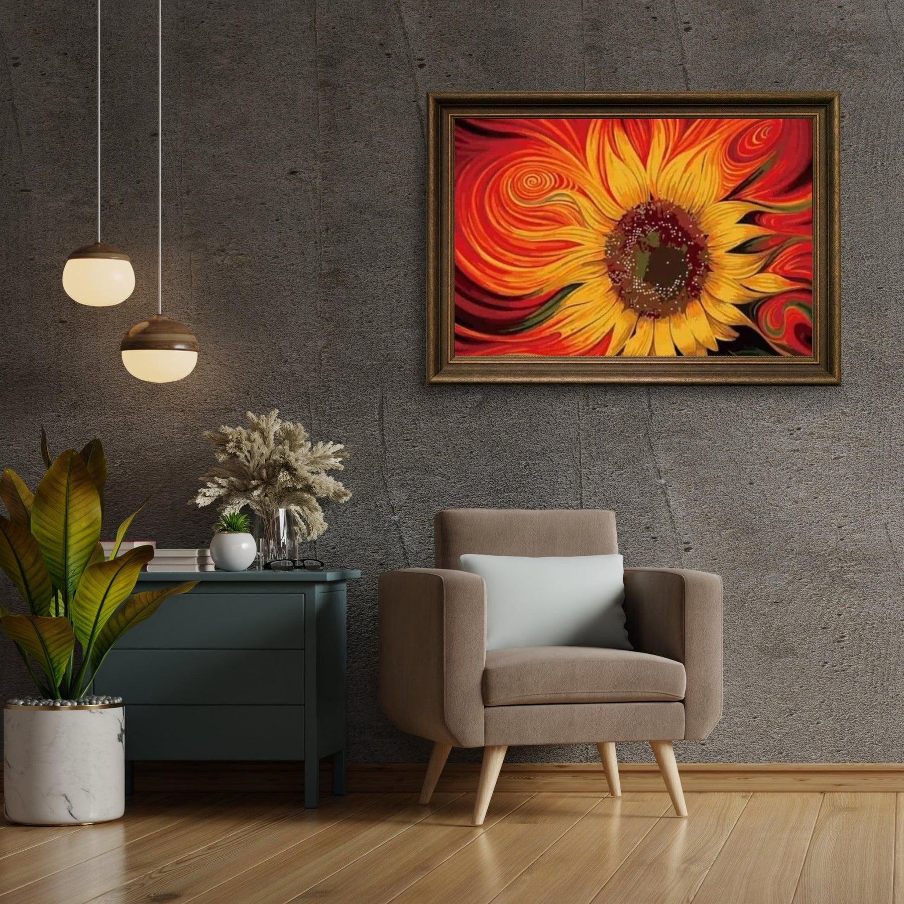 Diamantmaleri Kunstnerisk Solsikke - SEOS Shop ®