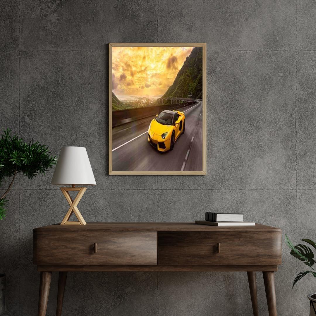 Diamantmaleri Gul Sportsvogn 30x40 cm - SEOS Shop ®