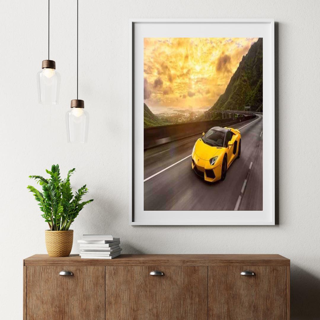 Diamantmaleri Gul Sportsvogn 30x40 cm - SEOS Shop ®