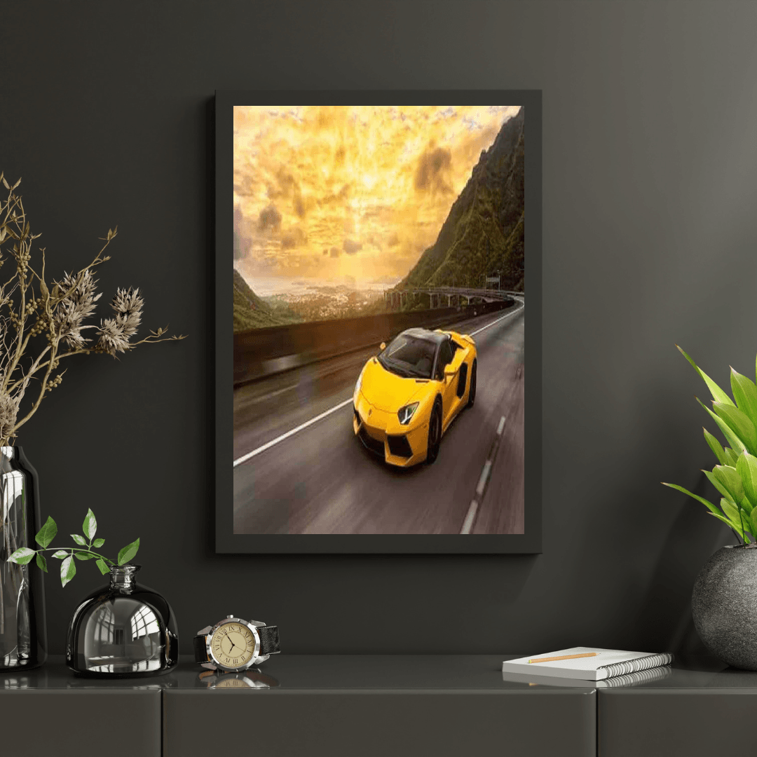 Diamantmaleri Gul Sportsvogn 30x40 cm - SEOS Shop ®