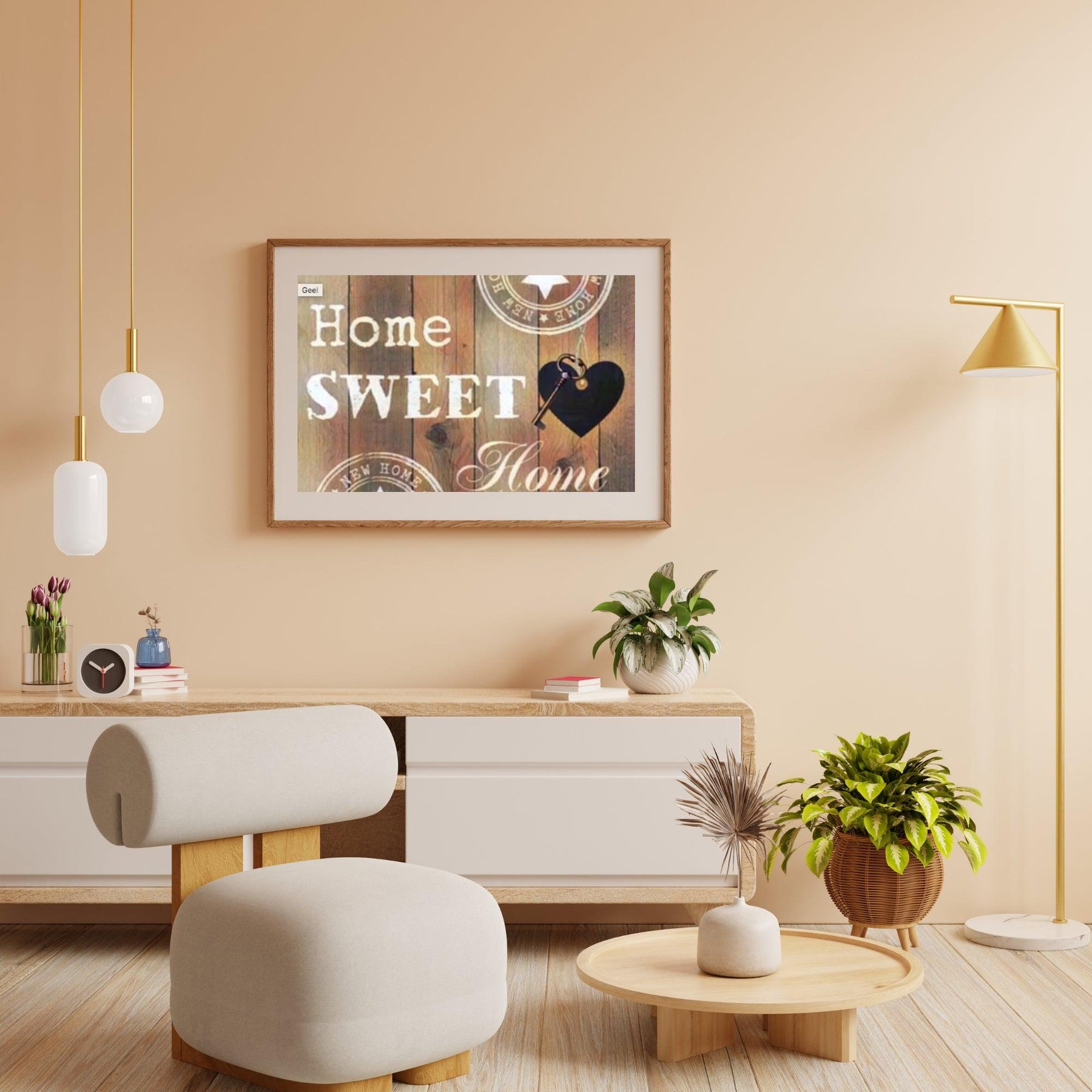 Diamantmaleri Hjem, kære hjem, trælook – SEOS Shop ®