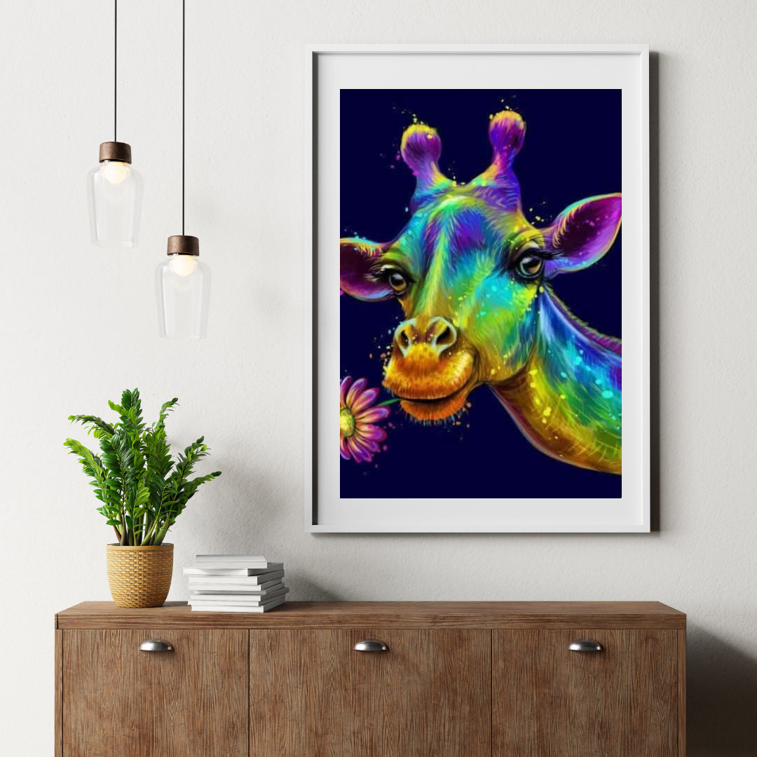 Diamantmaleri Farverig Giraf - SEOS Shop ®