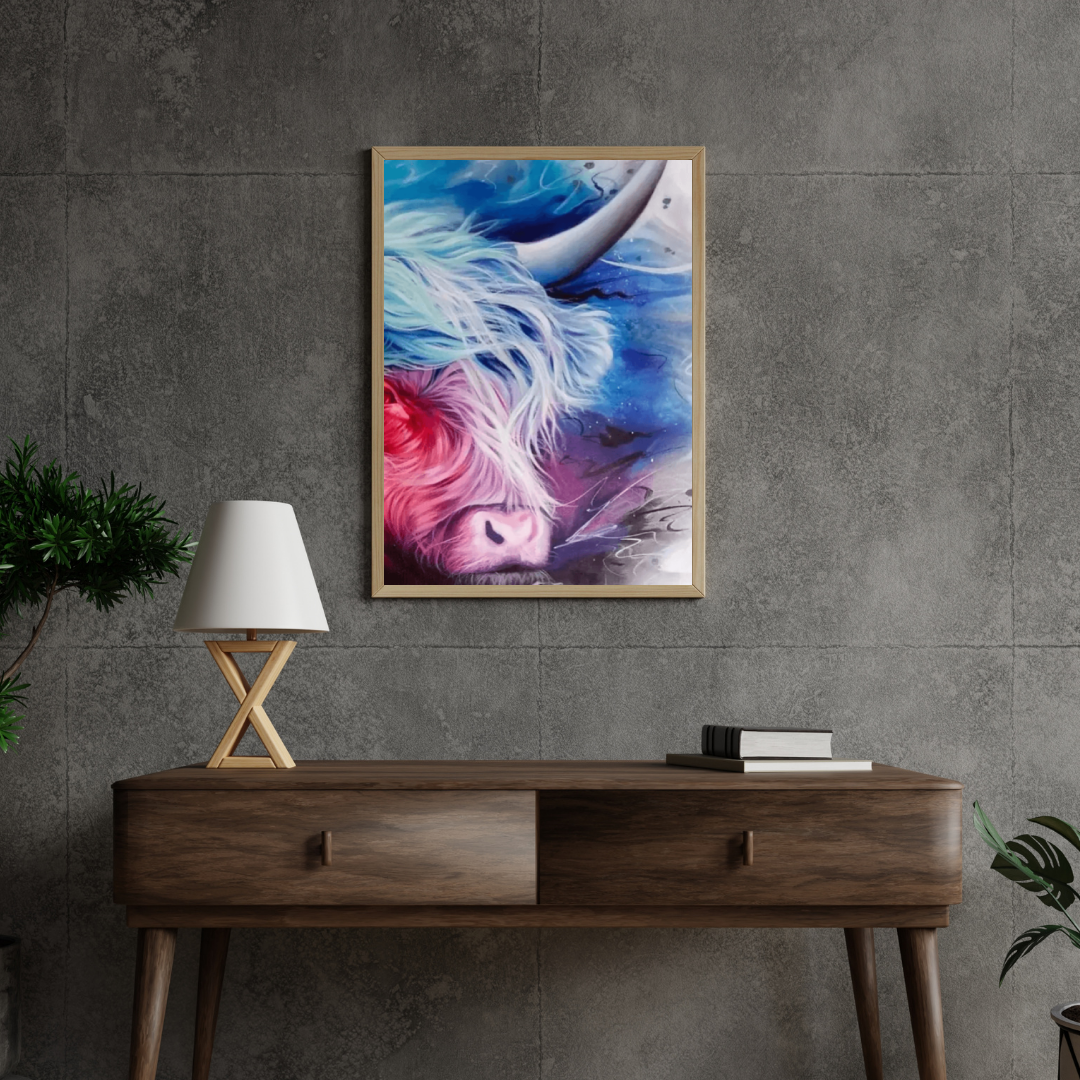 Diamantmaleri Farverig Skotsk Højlander - SEOS Shop ®