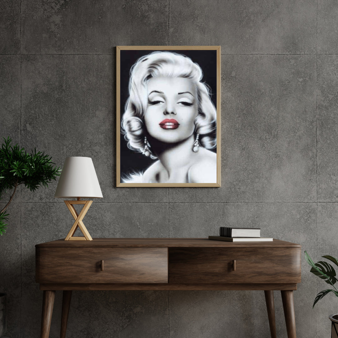 Diamantmaleri Marilyn Monroe i sort-hvid - SEOS Shop ®