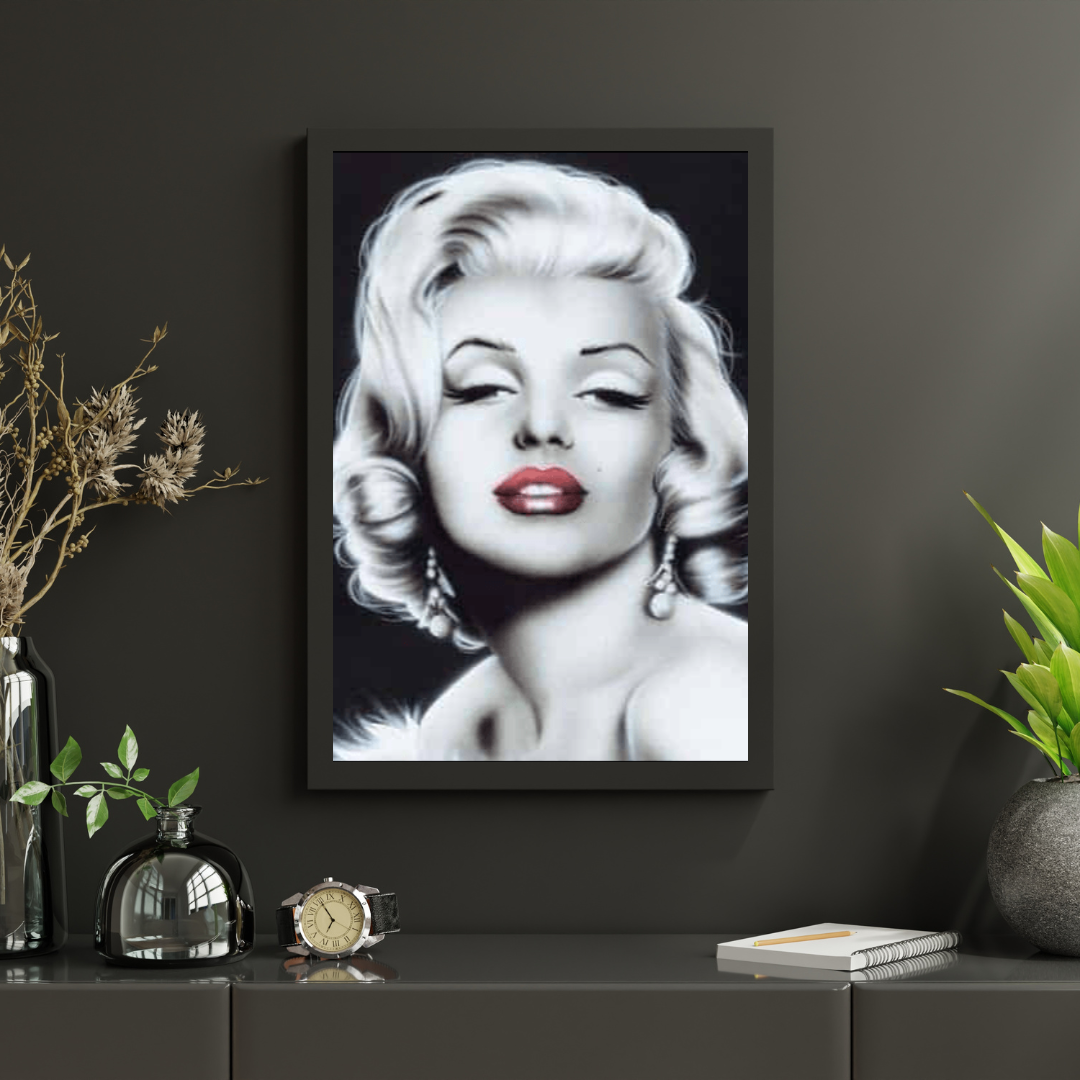 Diamantmaleri Marilyn Monroe i sort-hvid - SEOS Shop ®