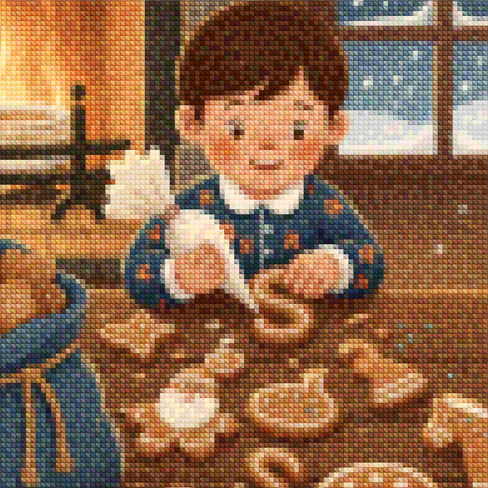 Mini diamantmaleri - Kirsebærflod