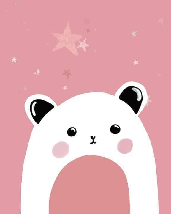 Diamantmaleri lyserød bjørn - SEOS Shop ®