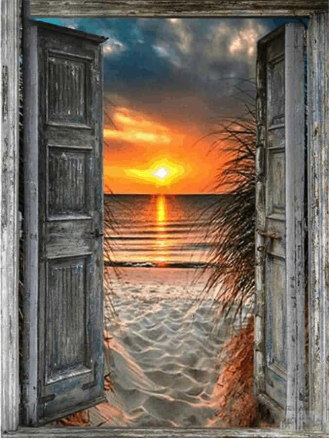 Diamond painting landschap