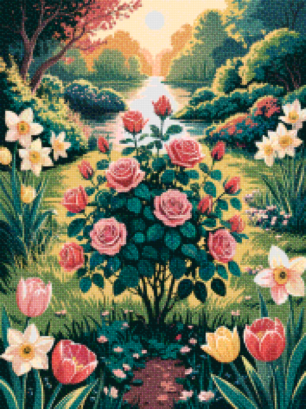 Diamantmaling blomster