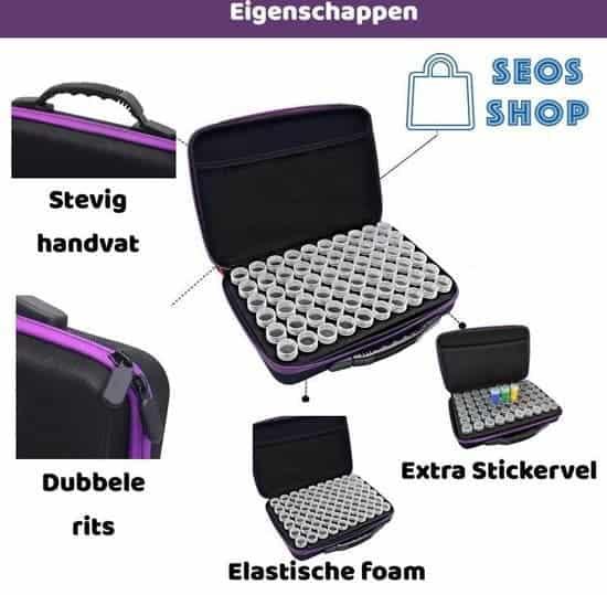 Diamantmaling sorteringskasse 60 krukker - SEOS Shop®