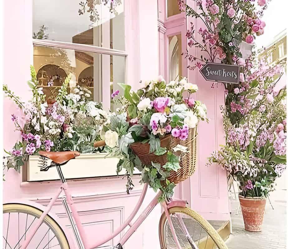 Diamantmaling på cykel i blomsterbutik - SEOS Shop ®