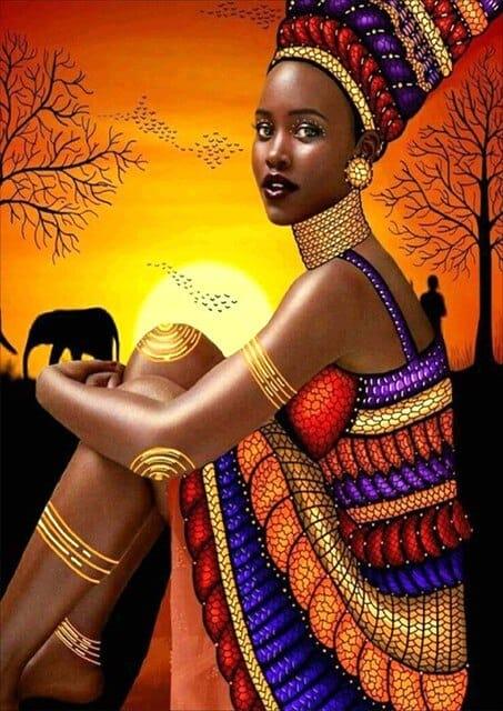 Diamantmaleri Afrikansk Kvinde - SEOS Shop ®