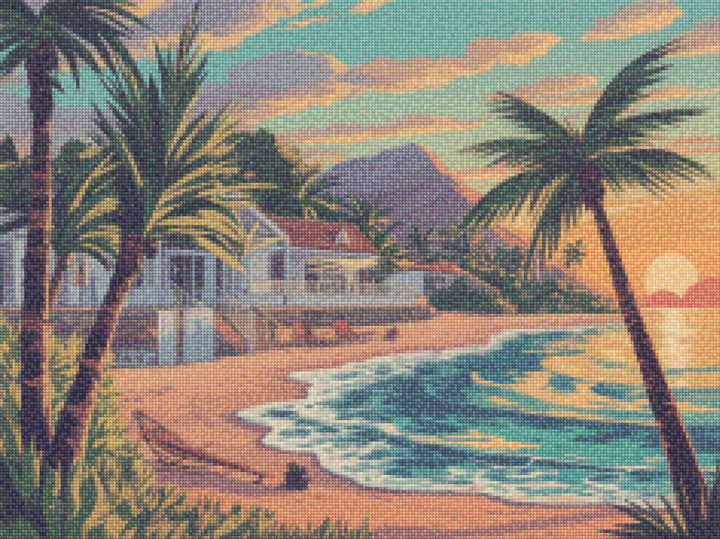 Diamantmaleri - Strandbrise