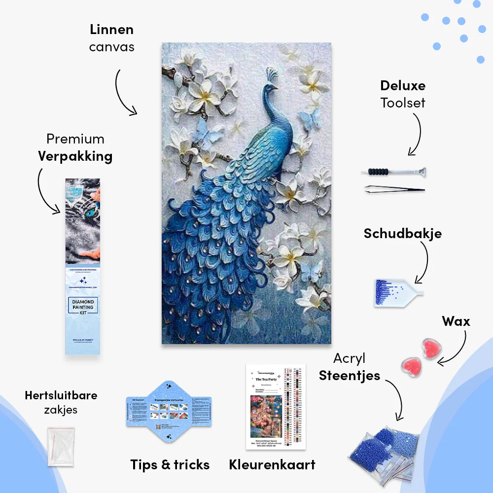 Blå påfugl | Stor størrelse - SEOS Shop ®
