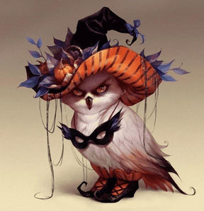 Diamantmaling Vred Ugle med Halloween - SEOS Shop ®
