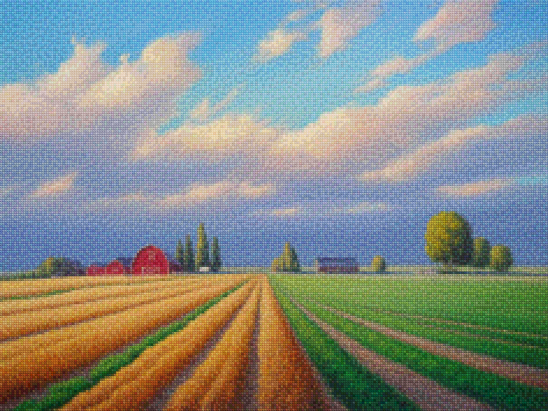 Diamantmaleri - Lys horisont