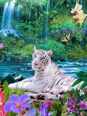 Diamantmaleri Hvid Tiger - SEOS Shop ®