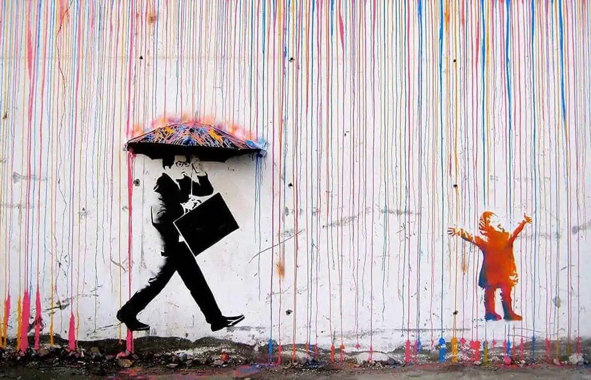 Diamantmaleri Banksy – Farveregn - SEOS Shop ®