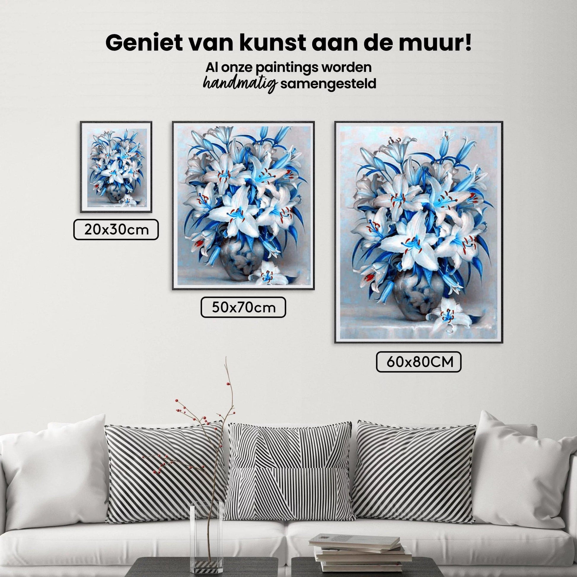 Diamantmaling Blå Blomster - SEOS Shop ®