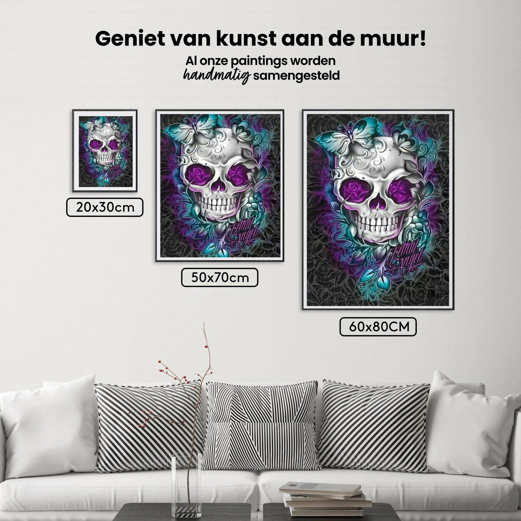 Diamantmaleri Blomst Sommerfugl Kranie - SEOS Shop ®