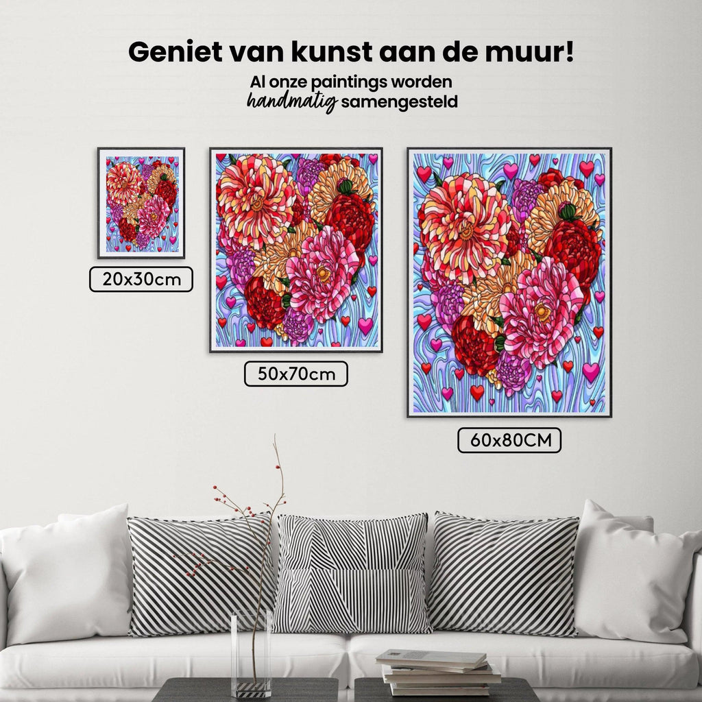 Diamantmaling Blomster Hjerte - SEOS Shop ®