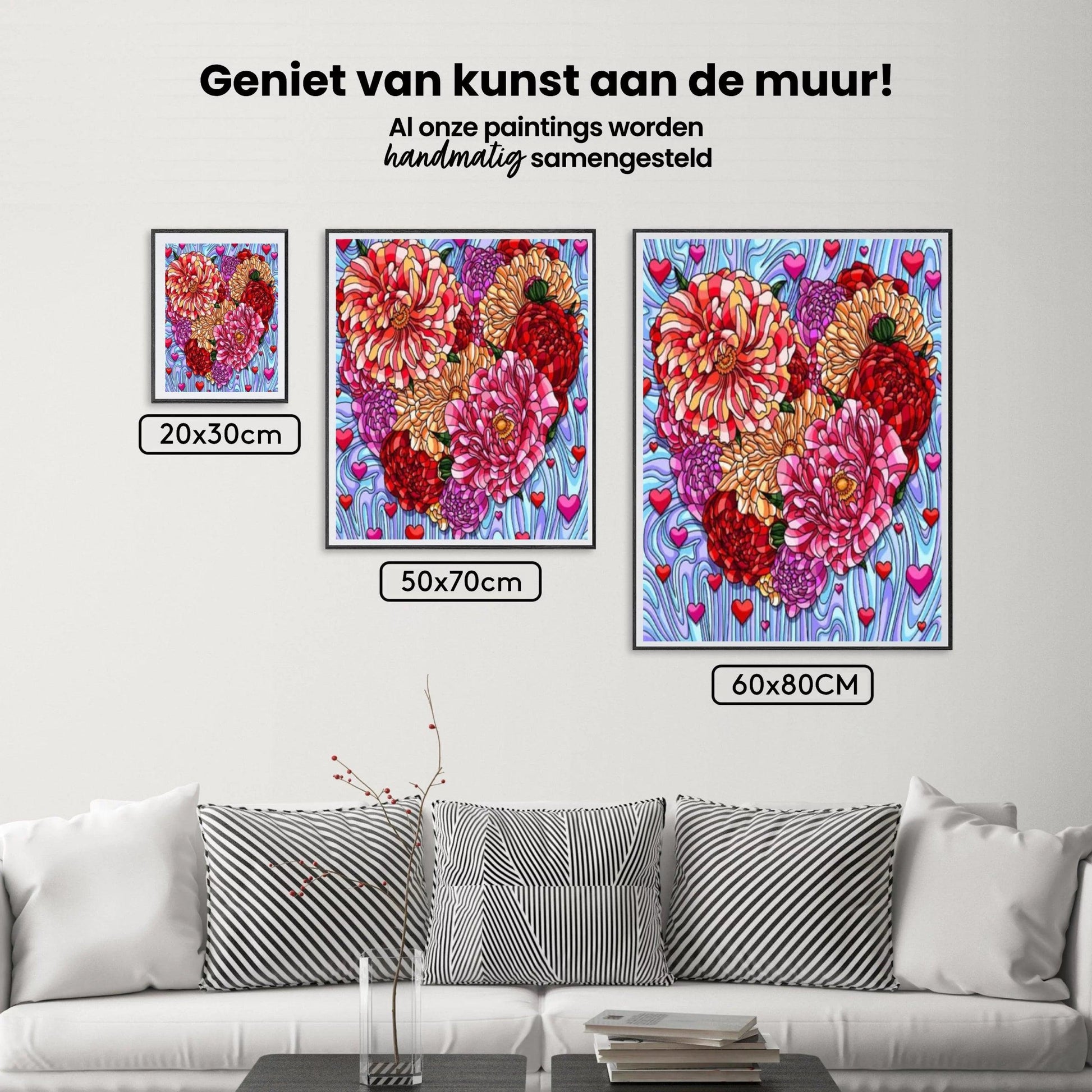Diamantmaling Blomster Hjerte - SEOS Shop ®