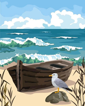 Diamantmaleri - Ensom Måge - SEOS®