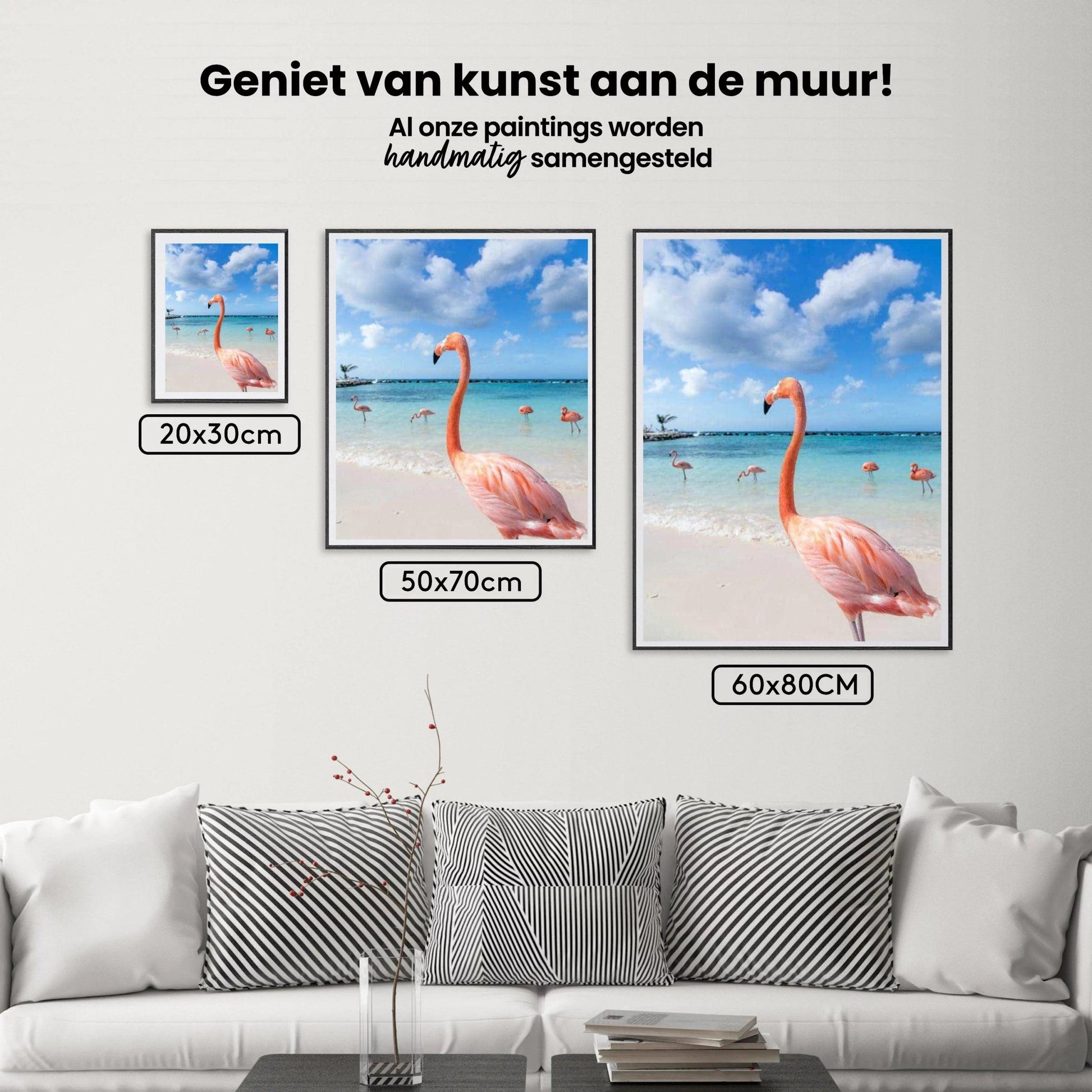 Diamantmaling Flamingoer på stranden - SEOS Shop ®