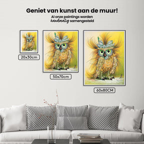 Diamantmaleri Gul Abstrakt Ugle - SEOS Shop ®