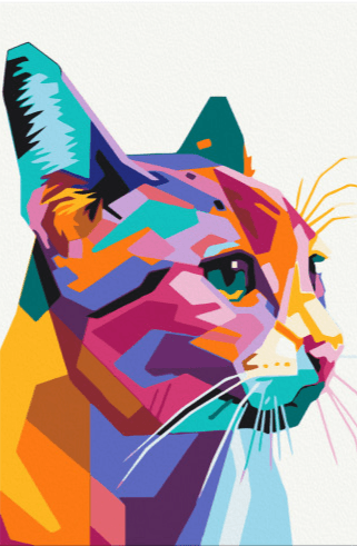 Diamantmaleri - Geometrisk kat - SEOS®