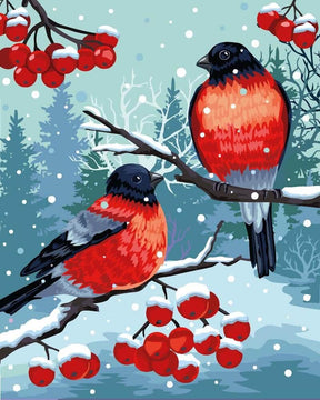 Diamantmaleri - Stillits Fugl Hvid - SEOS®