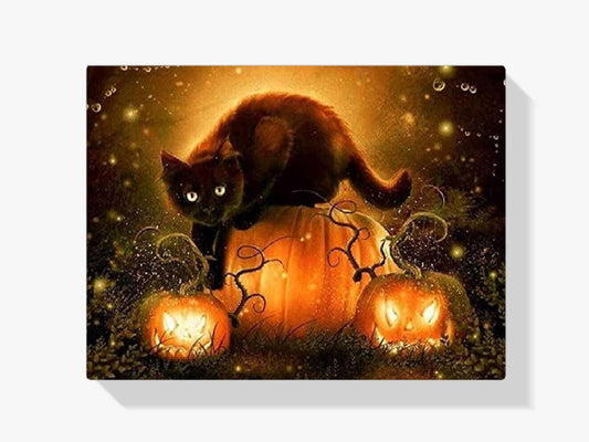 Diamantmaling Halloween Kat - SEOS Shop ®