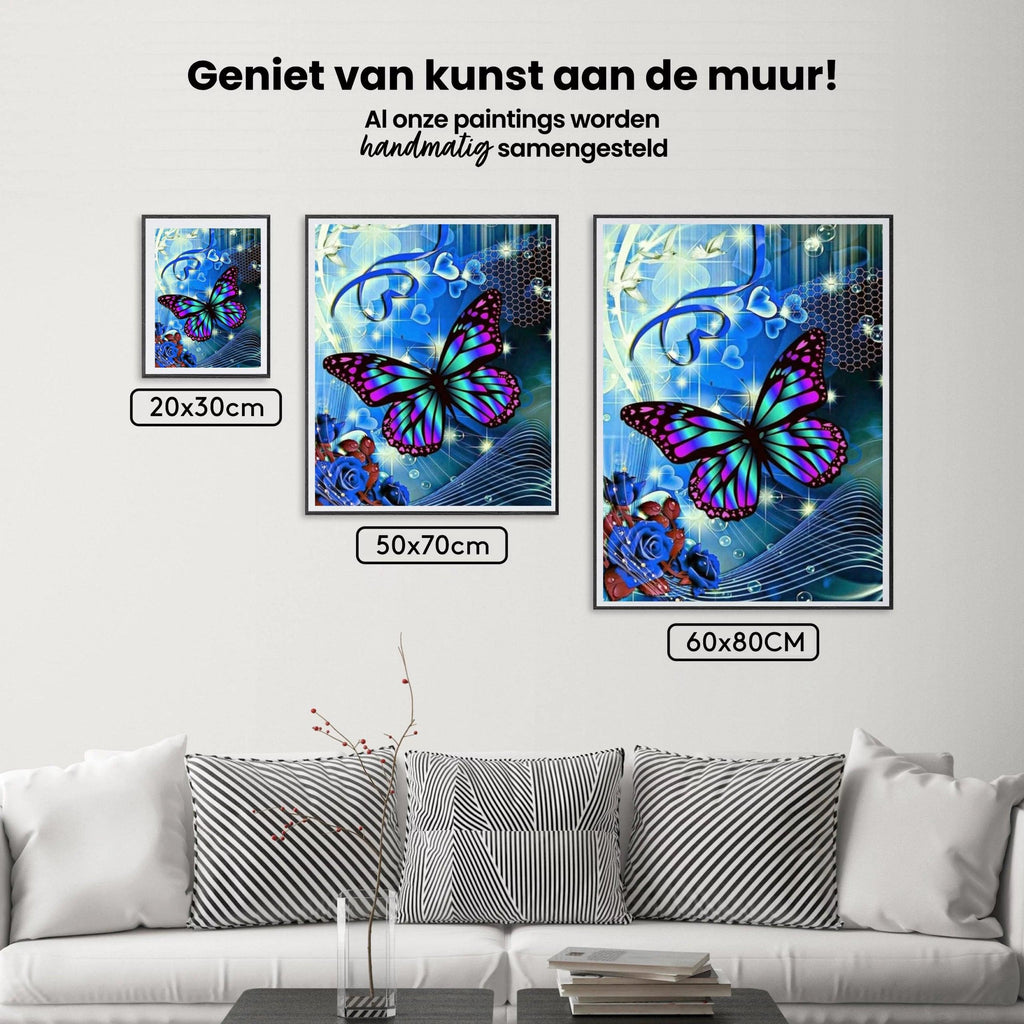 Diamantmaling Hjerte og Sommerfugl - SEOS Shop ®