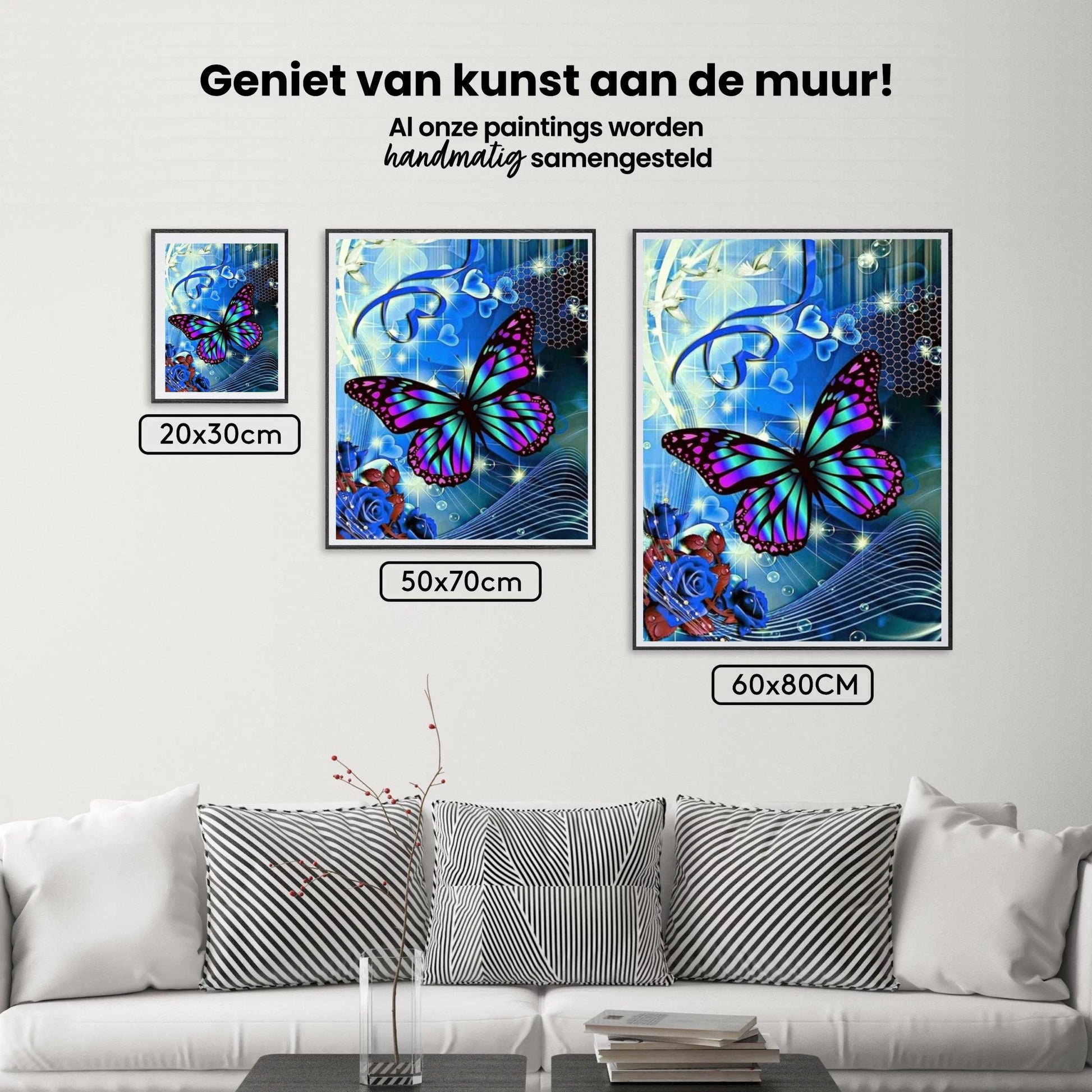 Diamantmaling Hjerte og Sommerfugl - SEOS Shop ®