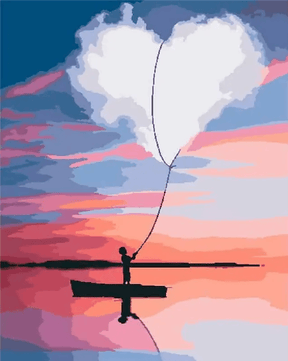 Diamantmaleri - Hjerte på en båd - SEOS Shop ®