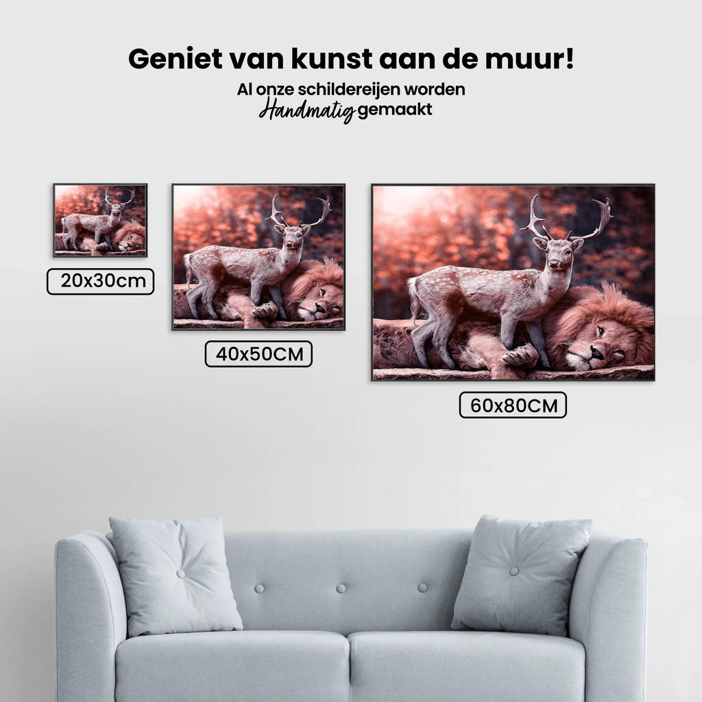 Diamantmaling Hjort på Løve - SEOS Shop ®