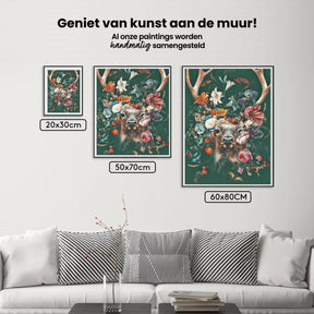 Diamantmaling Hjort med Blomster - SEOS Shop ®