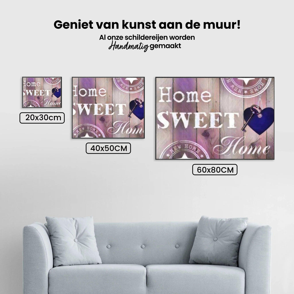 Diamantmaleri Hjem Kære Hjem Lyserød – SEOS Shop ®