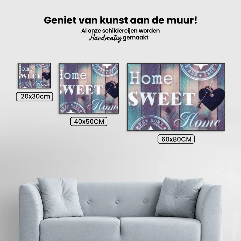 Diamantmaleri Home Sweet Home blå lilla – SEOS Shop ® 
