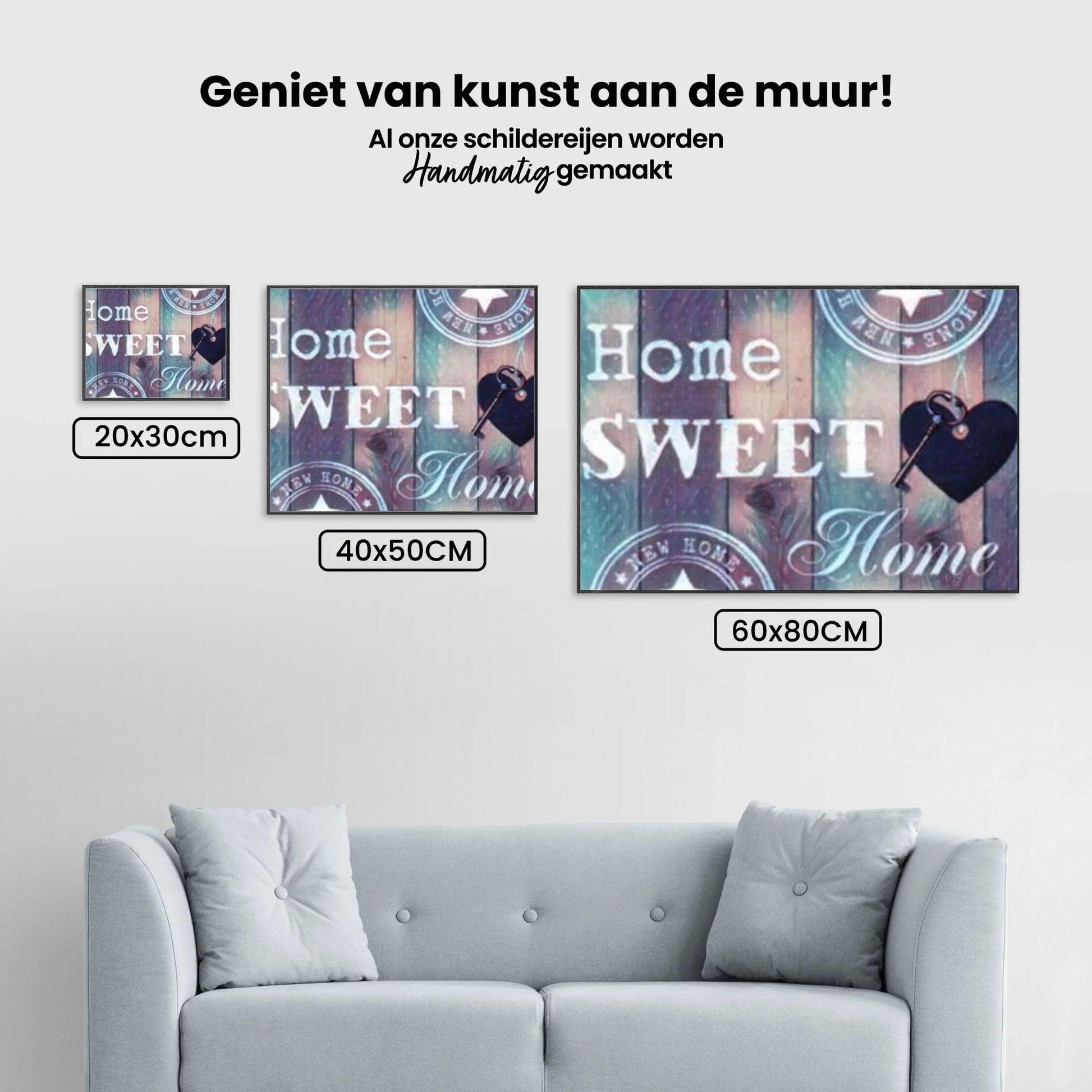 Diamantmaleri Home Sweet Home blå lilla – SEOS Shop ® 