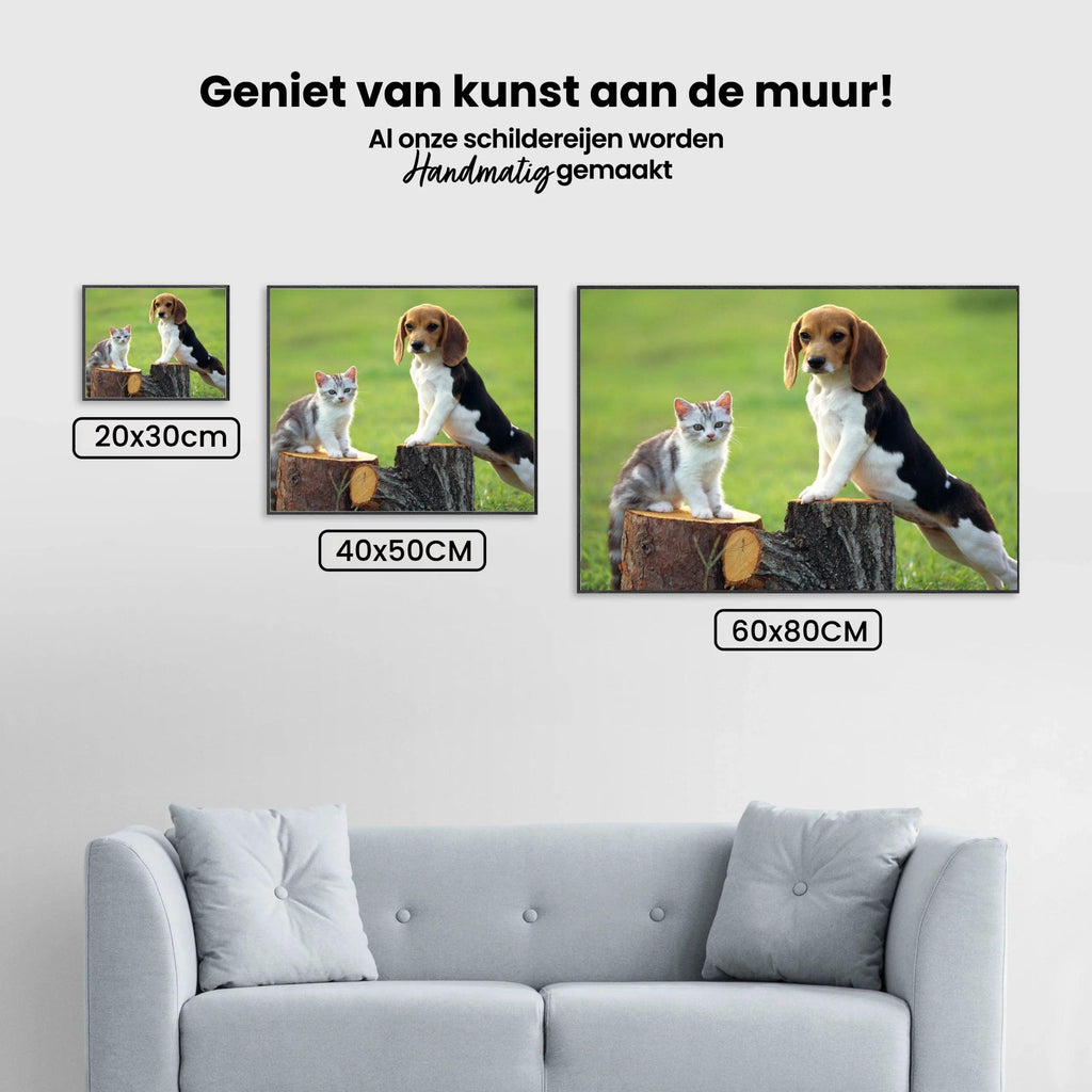 Diamantmaling Hund med Kat - SEOS Shop ®