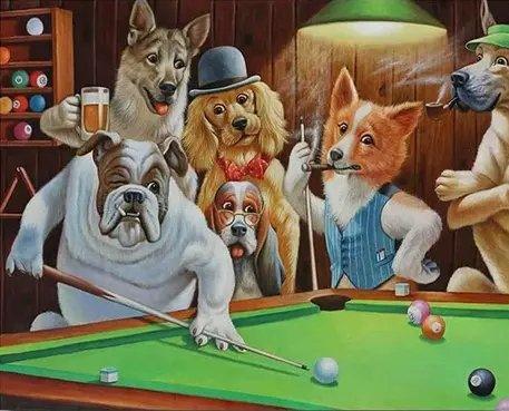 Diamantmaling Hunde Leger Pool - SEOS Shop ®